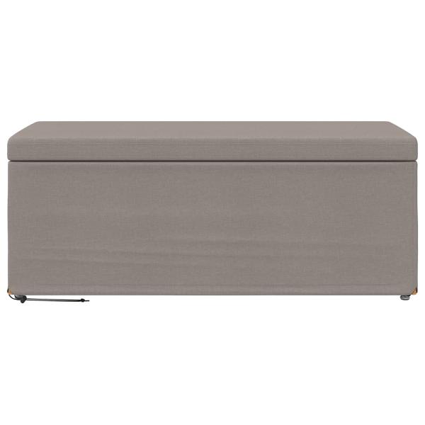 Hocker Taupe 101 x 41 x 40 cm Stoff und Pressholz
