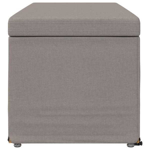 Hocker Taupe 101 x 41 x 40 cm Stoff und Pressholz