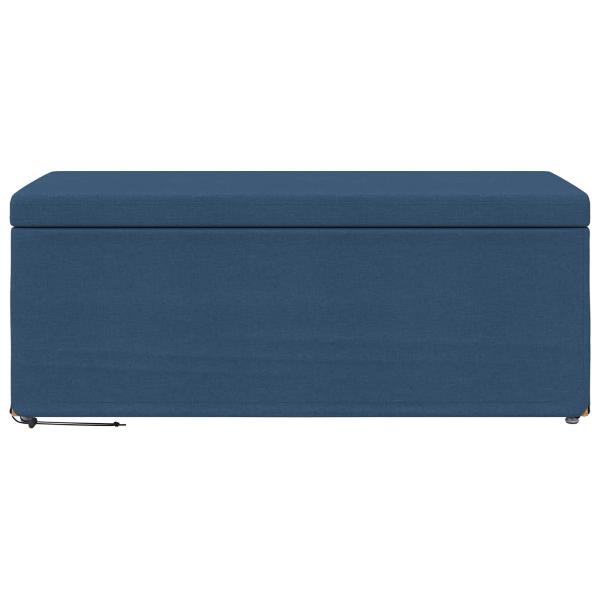 Hocker Blau 101 x 41 x 40 cm Stoff und Pressholz
