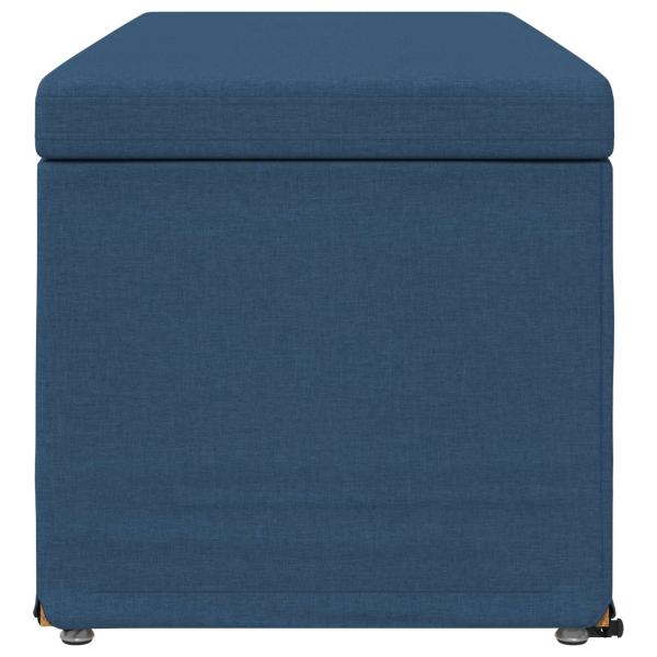 Hocker Blau 101 x 41 x 40 cm Stoff und Pressholz
