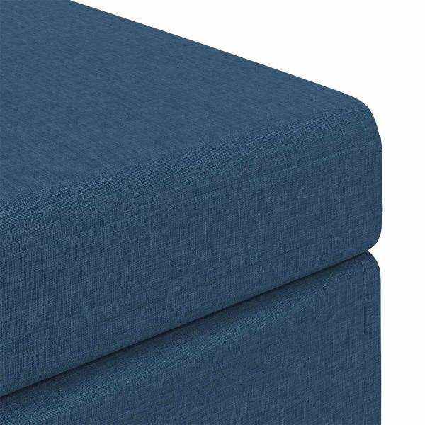 Hocker Blau 101 x 41 x 40 cm Stoff und Pressholz