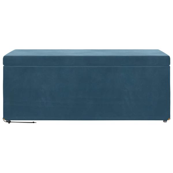 Hocker Blau 101 x 41 x 40 cm Samt und Engineering Holz
