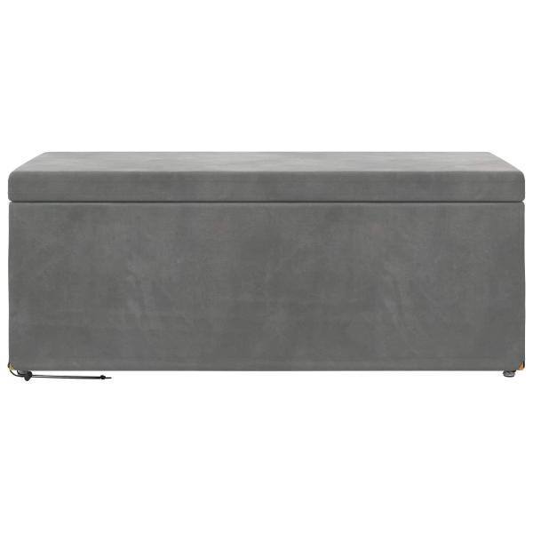 Hocker Dunkelgrau 101 x 41 x 40 cm Samt und Engineering Holz