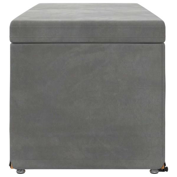 Hocker Dunkelgrau 101 x 41 x 40 cm Samt und Engineering Holz