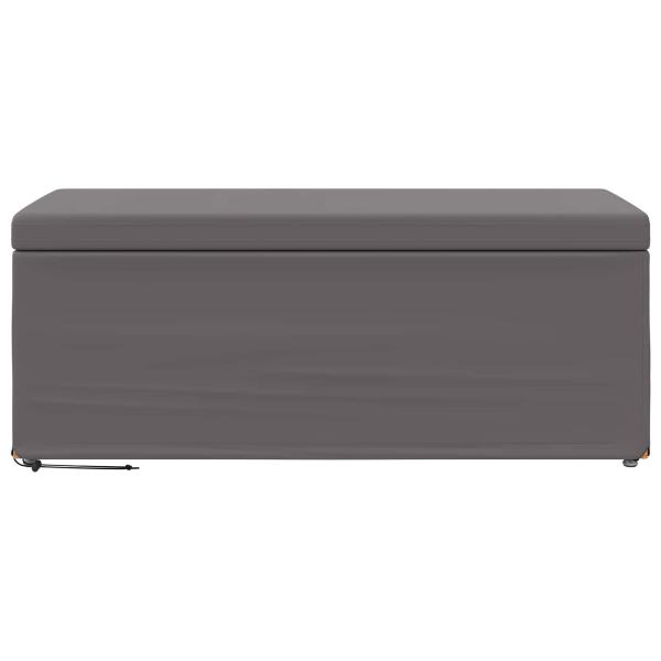 Hocker Grau 101 x 41 x 40 cm Kunstleder und Engineering Holz