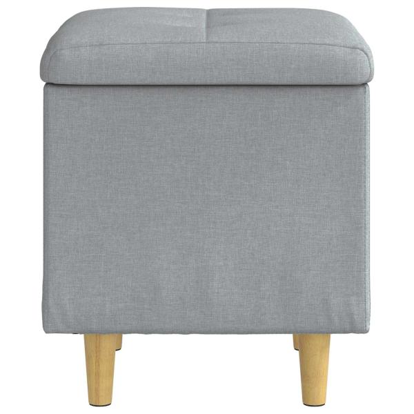 Ottoman mit Stauraum Hellgrau 40 x 40 x 45 cm Stoff