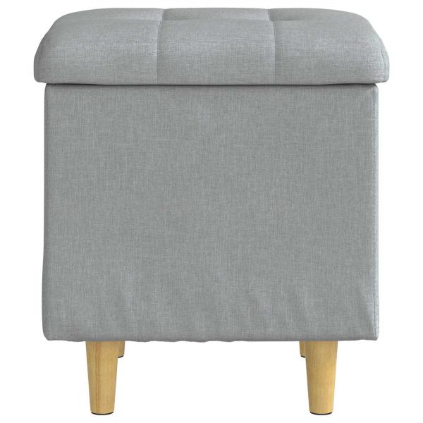 Ottoman mit Stauraum Hellgrau 40 x 40 x 45 cm Stoff