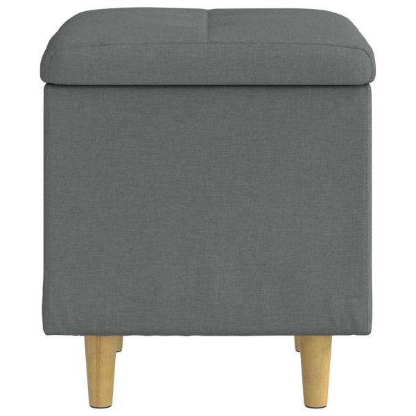 Ottoman mit Stauraum Dunkelgrau 40 x 40 x 45 cm Stoff