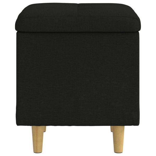 Aufbewahrungsottomane mit Kissen Schwarz 40 x 40 x 45 cm Stoff