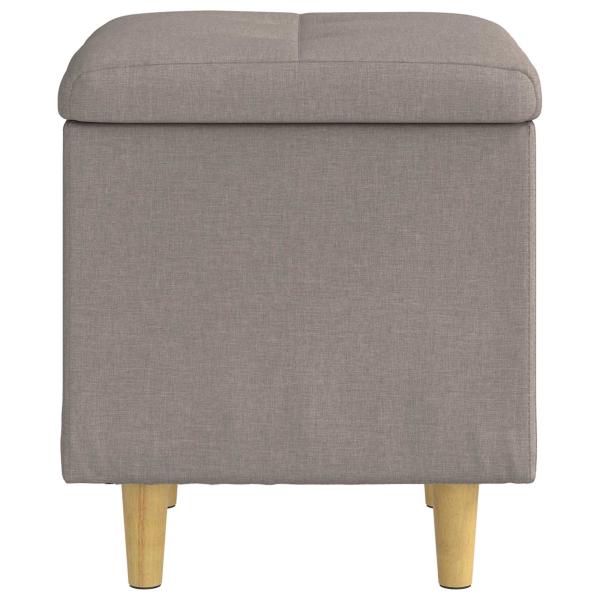 Aufbewahrungsottomane mit Kissen Taupe 40 x 40 x 45 cm Stoff
