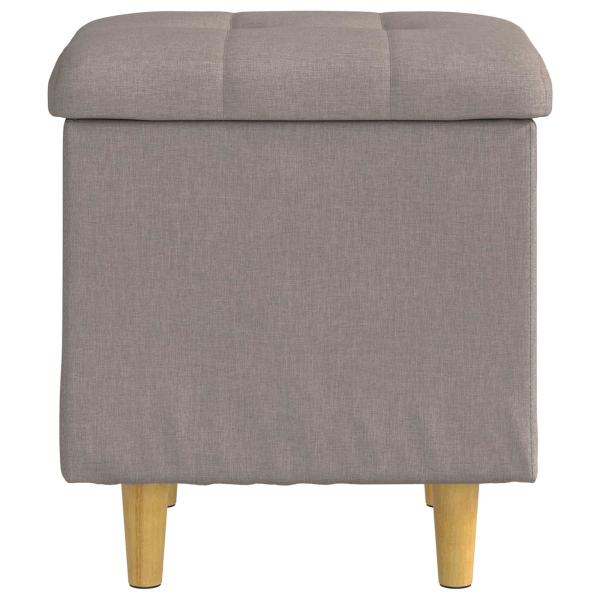 Aufbewahrungsottomane mit Kissen Taupe 40 x 40 x 45 cm Stoff