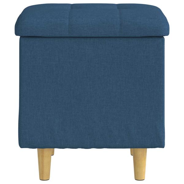 Aufbewahrungsottomane mit Kissen Blau 40 x 40 x 45 cm Stoff