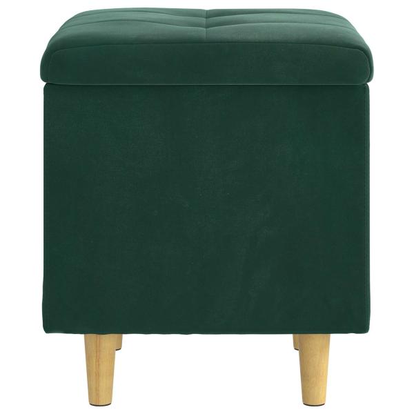 Aufbewahrungsottomane Dunkelgrün 40 x 40 x 45 cm Samt