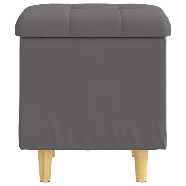 Aufbewahrungsottomane Grau 40 x 40 x 45 cm Kunstleder