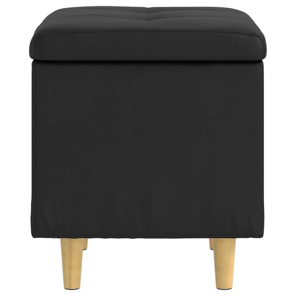 Ottoman mit Stauraum Schwarz 40 x 40 x 45 cm Kunstleder