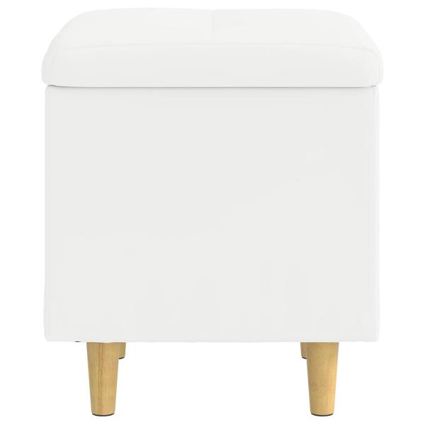 Aufbewahrungsottomane Weiß 40 x 40 x 45 cm Kunstleder
