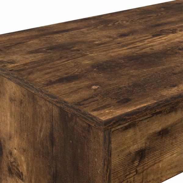 ARDEBO.de - Bett-Schreibtisch Geräucherte Eiche 100 x 45 x 75 cm