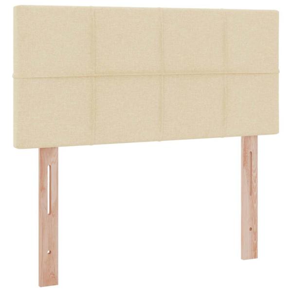 Aufbewahrungsbett mit Matratze Creme 90 x 190 cm Holzwerkstoff