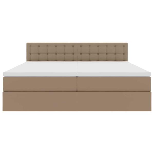 Aufbewahrungsbett Cappuccino 180 x 200 cm Kunstleder
