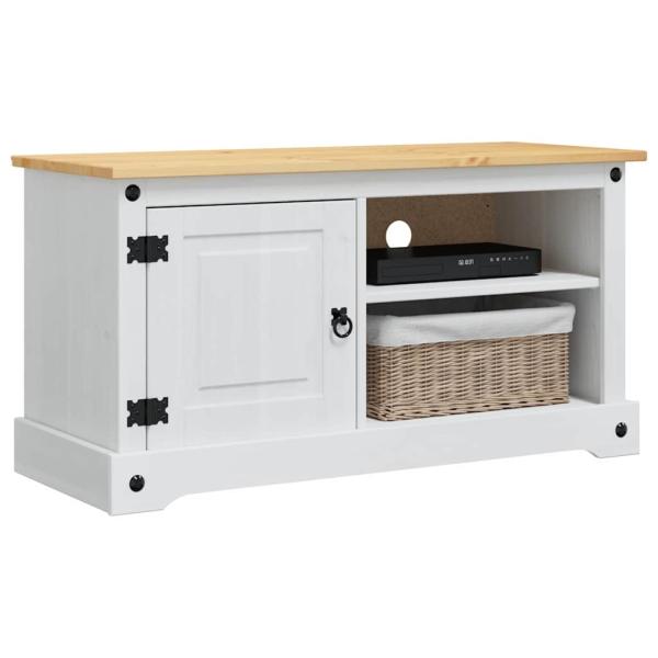 TV-Schränk Corona Weiß 100 x 40 x 52 cm Massives Kiefernholz