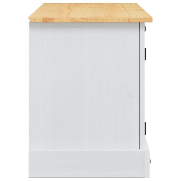 TV-Schränk Corona Weiß 100 x 40 x 52 cm Massives Kiefernholz