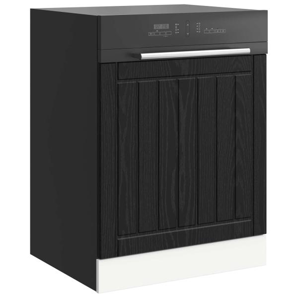 Küchenschrank Schwarz Eichen-Optik 60 x 1,5 x 67 cm