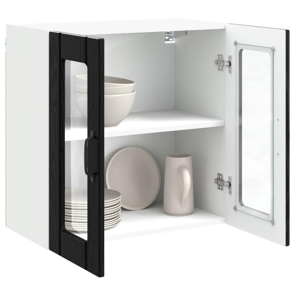 Küchenschrank mit Speicher Schwarz Eichen-Optik 60 x 31 x 60 cm