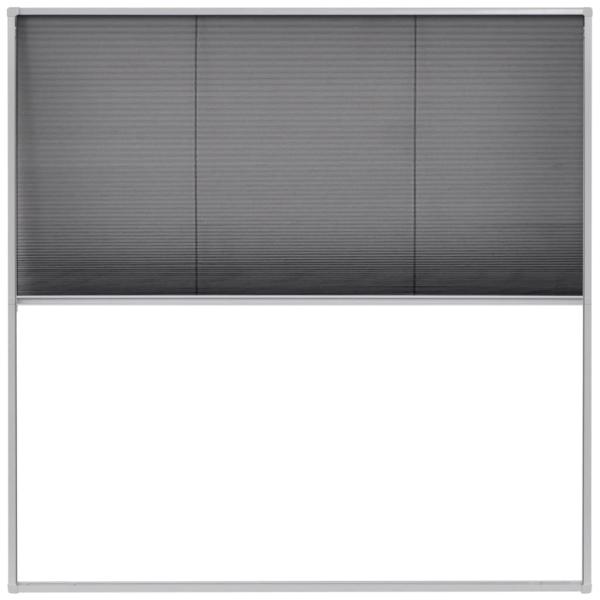 Insektenschutz-Plissee für Fenster Aluminium 120x120 cm