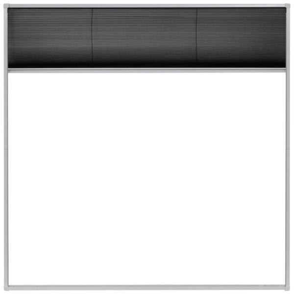 Insektenschutz-Plissee für Fenster Aluminium 120x120 cm