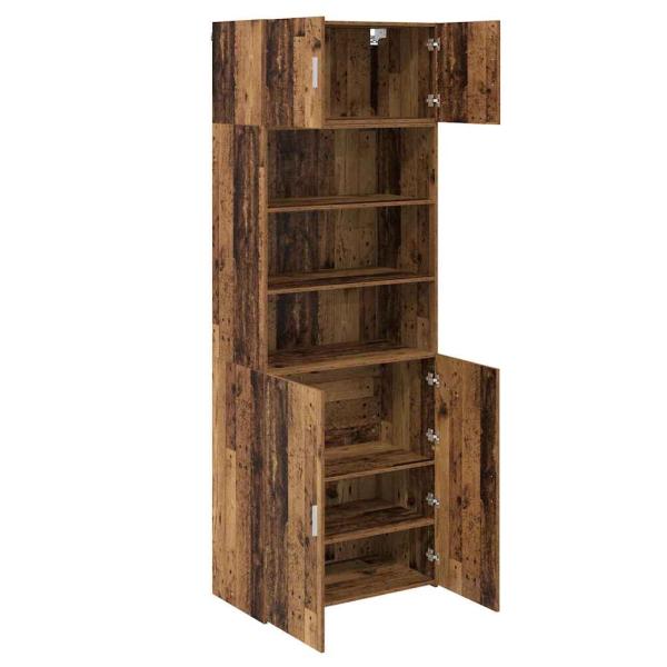 Aufbewahrungsschrank Altholz 80 x 42,5 x 225 cm Holzwerkstoff