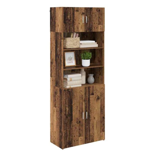 Aufbewahrungsschrank Altholz 80 x 42,5 x 225 cm Holzwerkstoff