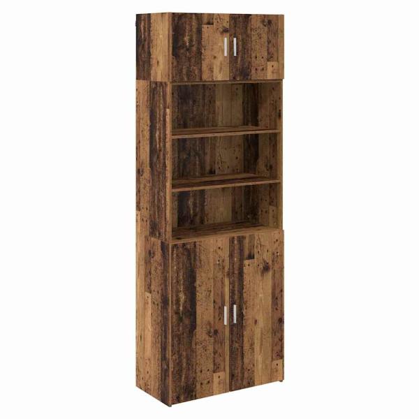 Aufbewahrungsschrank Altholz 80 x 42,5 x 225 cm Holzwerkstoff