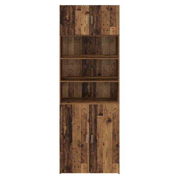 Aufbewahrungsschrank Altholz 80 x 42,5 x 225 cm Holzwerkstoff