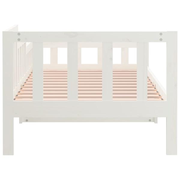 Tagesbett ohne Matratze Weiß 80x200 cm Massivholz Kiefer