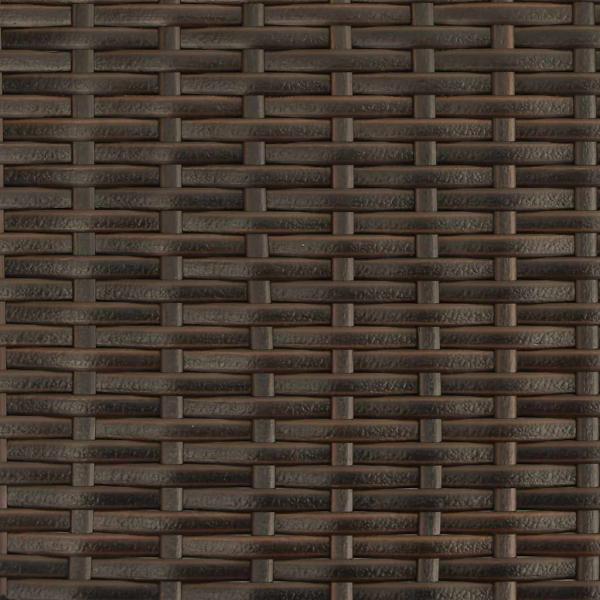 Sonnenliege mit Dach und Kissen Braun Poly Rattan