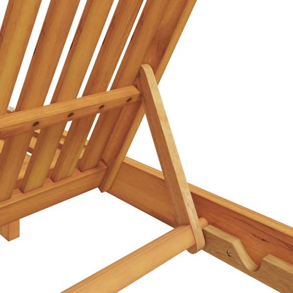 Sonnenliege Braun Massivholz Akazie