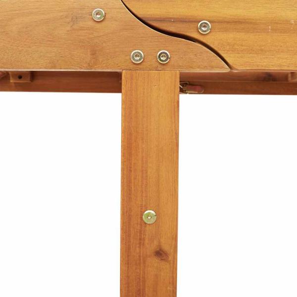 Sonnenliege Braun Massivholz Akazie