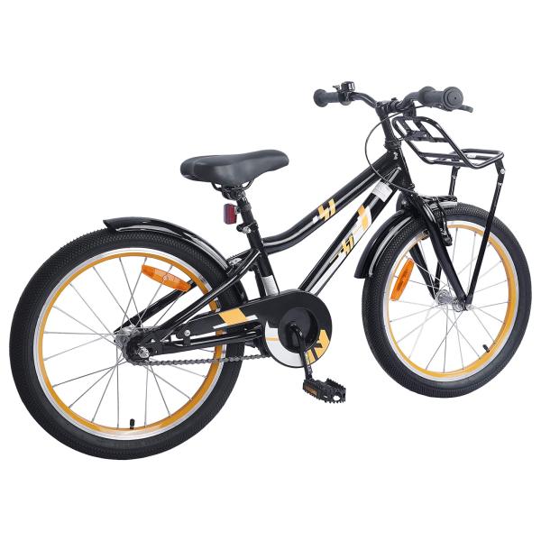ARDEBO.de - Kinderfahrrad 18 Zoll für 5-7 Jahre alt Orange Schwarz