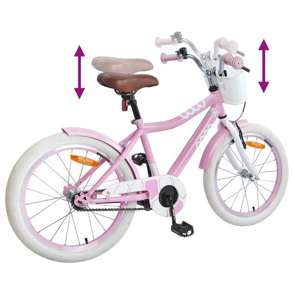Kinderfahrrad 18 Zoll für 5-7 Jahre alt Hellrosa
