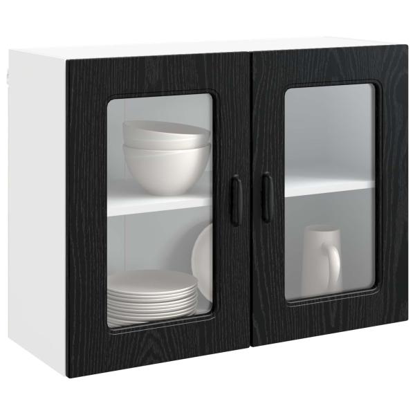 Küchenschrank Kalmar Schwarz Eichen-Optik 80 x 31 x 60 cm