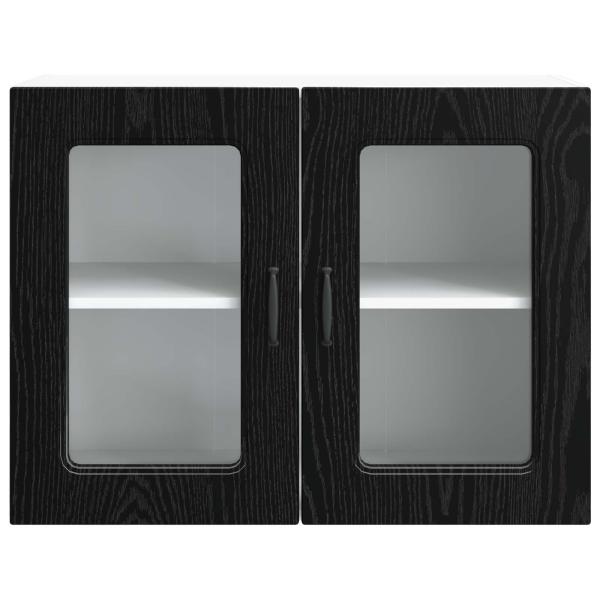 Küchenschrank Kalmar Schwarz Eichen-Optik 80 x 31 x 60 cm