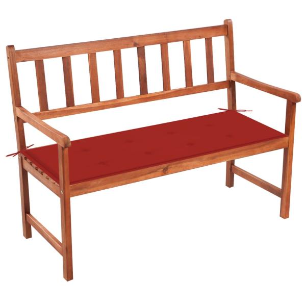 ARDEBO.de - Gartenbank mit Auflage 120 cm Massivholz Akazie