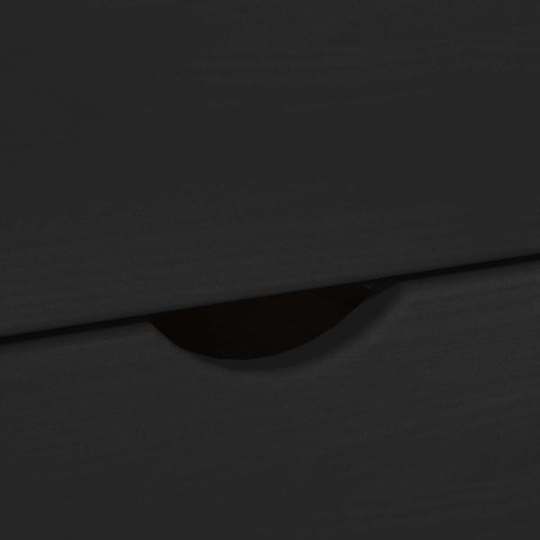 Rollschrank Mit Rad Schwarz 34 x 39 x 56 cm Massivholz Kiefer