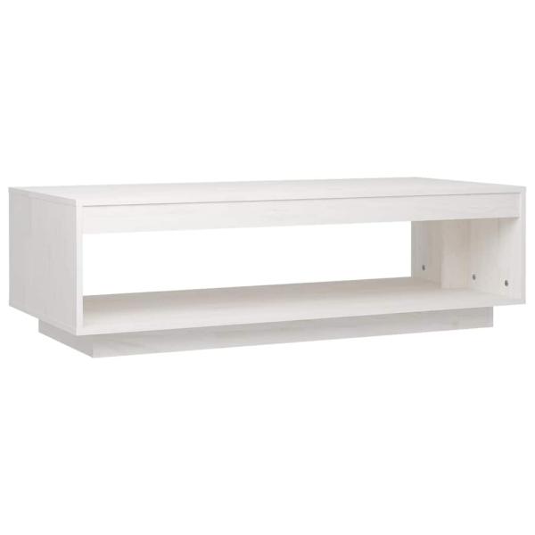 Couchtisch Weiß 110x50x33,5 cm Massivholz Kiefer