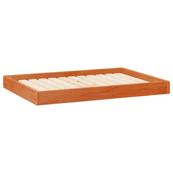 ARDEBO.de - Hundebett Wachsbraun 101,5 x 74 x 9 cm Massivholz Kiefer