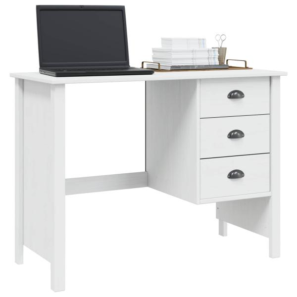 Schreibtisch mit Schubladen HILL Weiß 100 x 45 x 74 cm