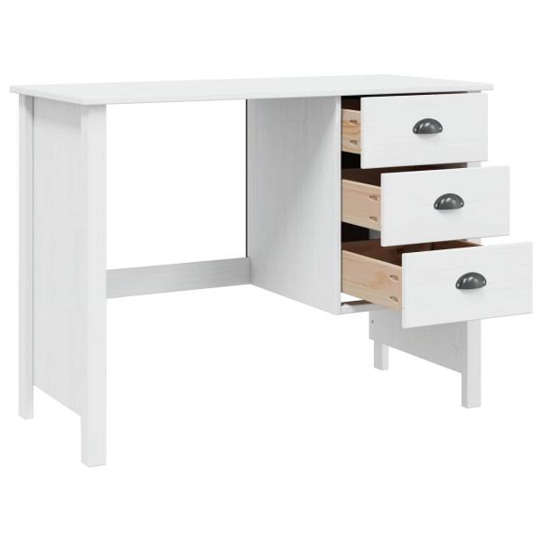 Schreibtisch mit Schubladen HILL Weiß 100 x 45 x 74 cm