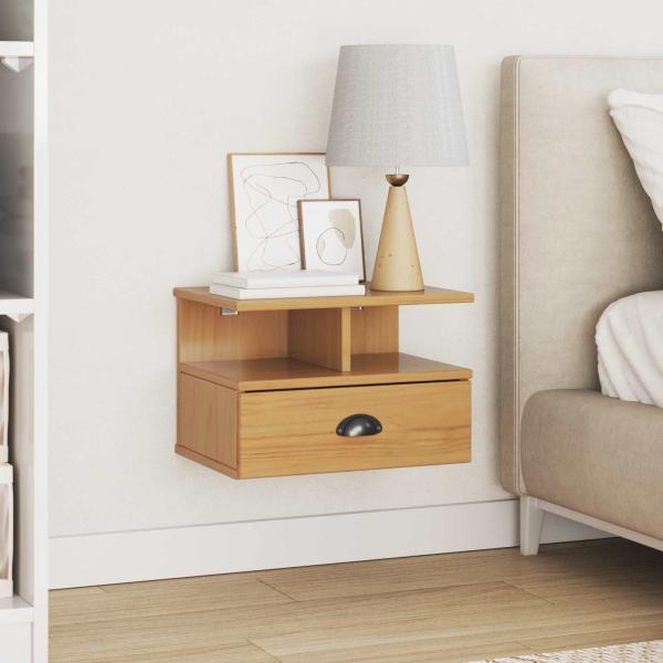 ARDEBO.de - Nachttisch HILL Honigbraun 40 x 31 x 27 cm Massives Kiefernholz