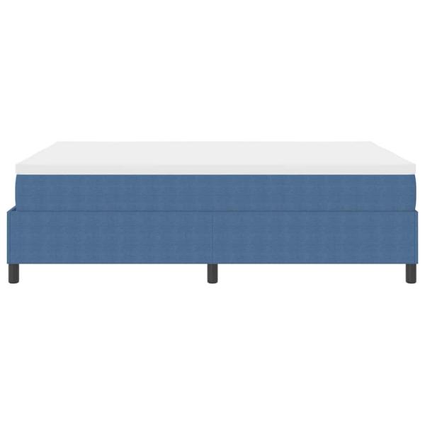 Boxspringbett Blau und Weiß 160 x 200 cm Cordstoff