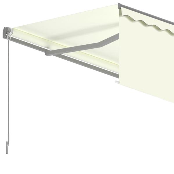 Markise Manuell Einziehbar mit Rollo 3x2,5 m Creme